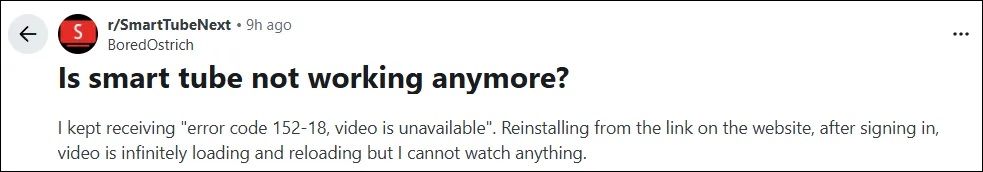 Is smart tube not working anymore?