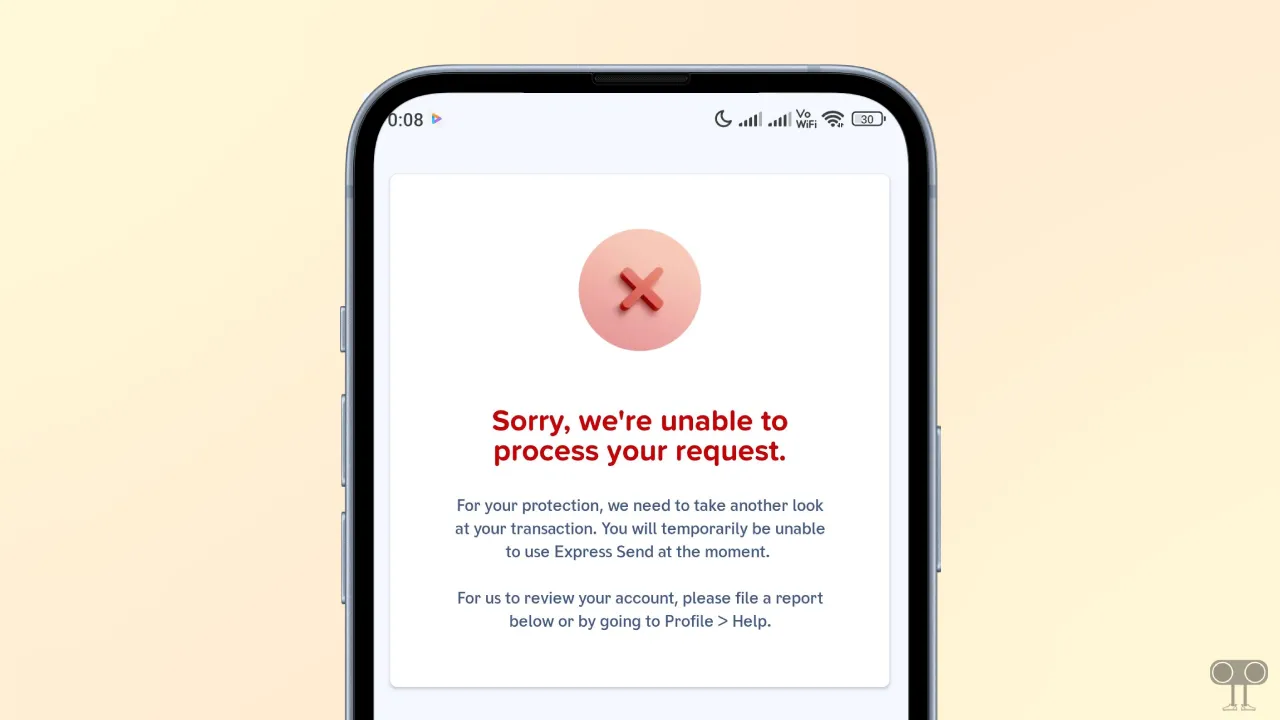 Fix "Sorry, we're unable to process your request." Problem on GCash App
