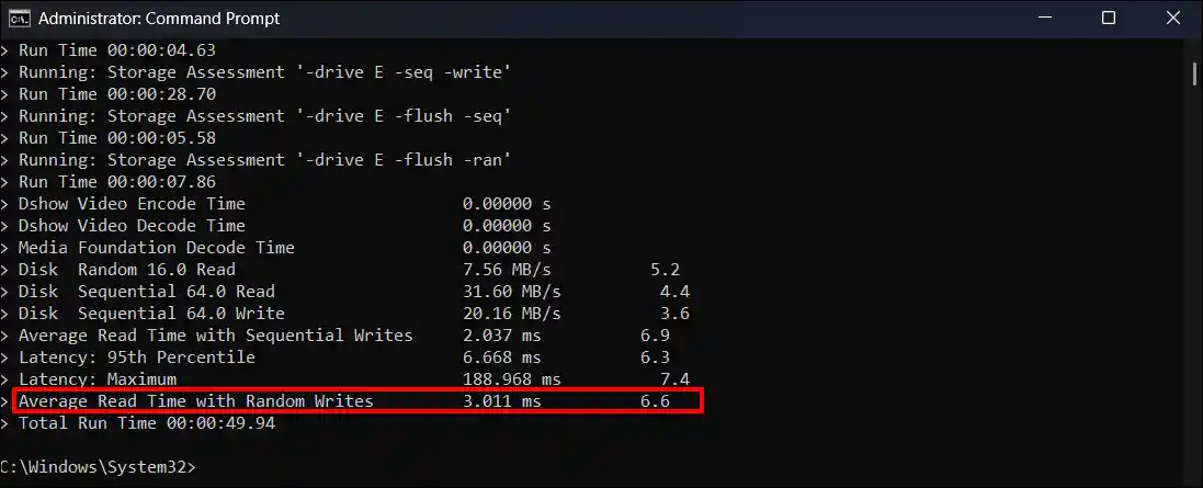 Test usb drive speed on pc using command prompt