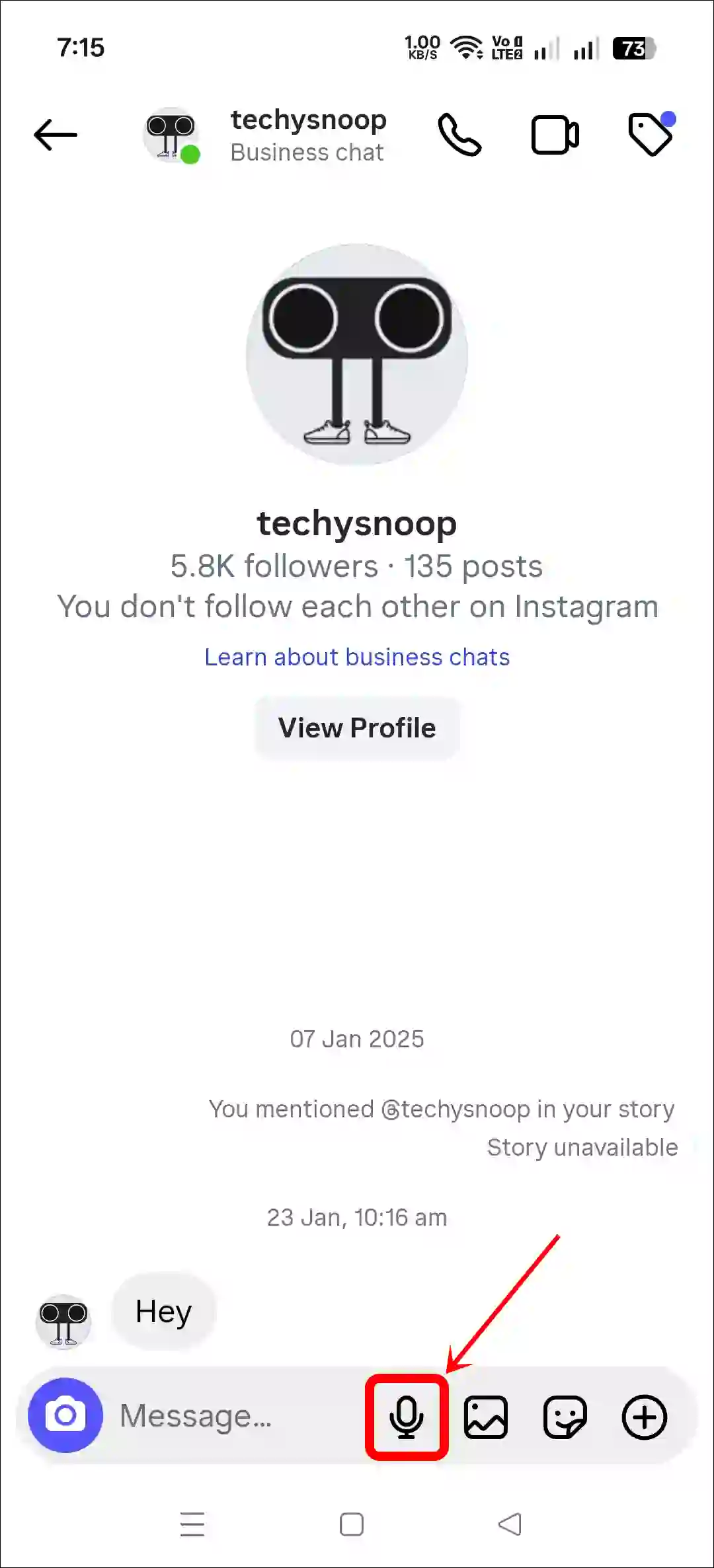 Use voice effects in Instagram DMs