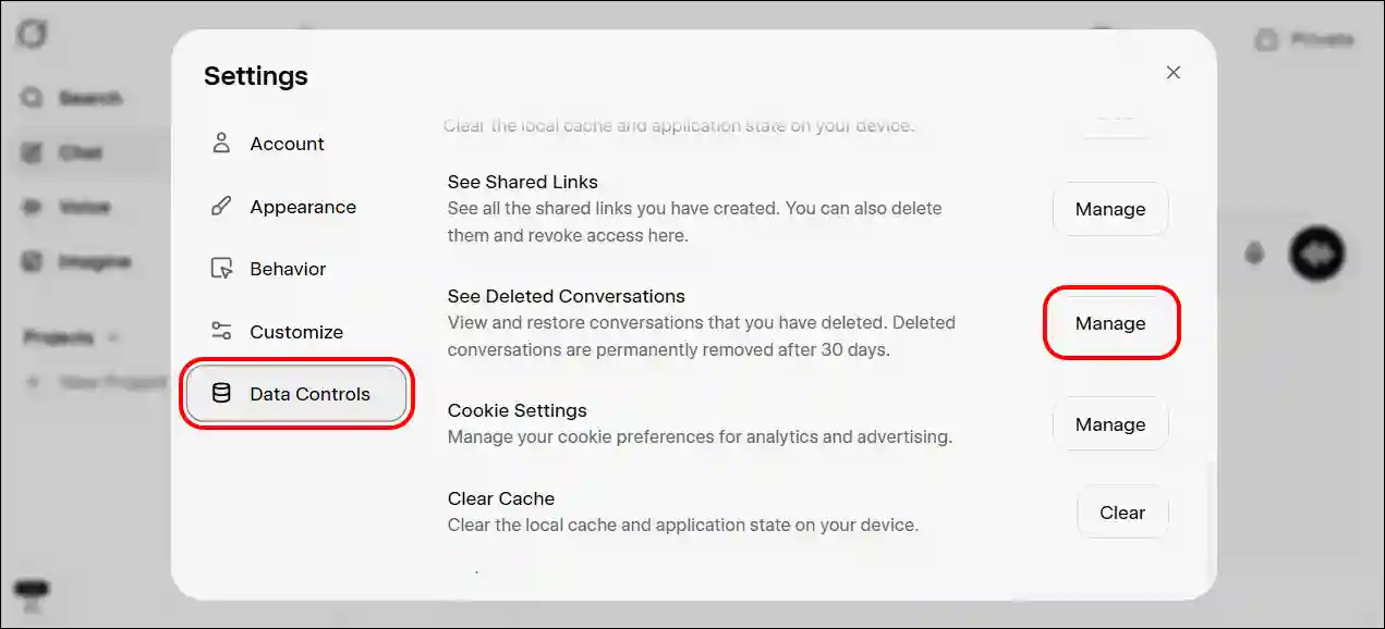 grok web data controls