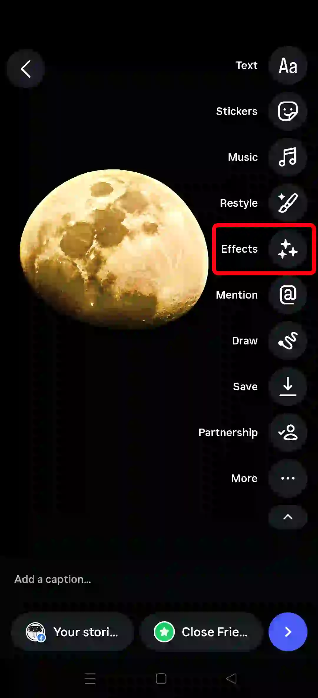 find new effects for ig camera roll