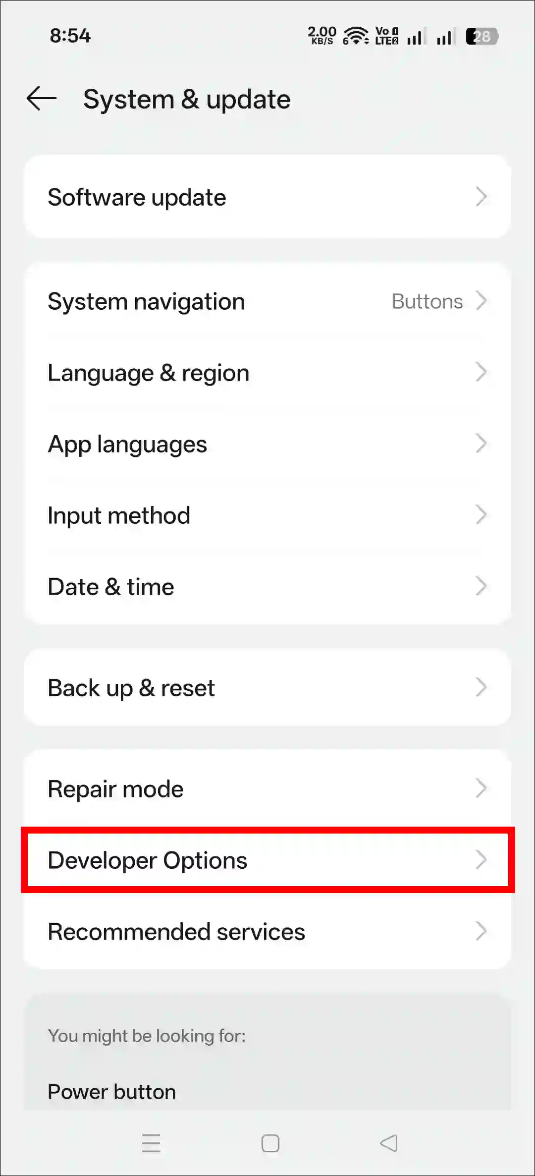 turn off developer options oppo