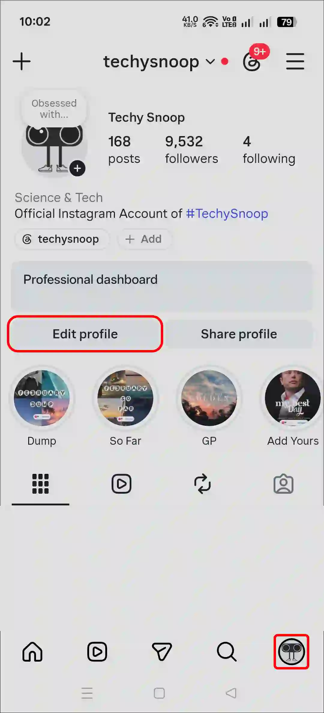 ai creator label ig profile