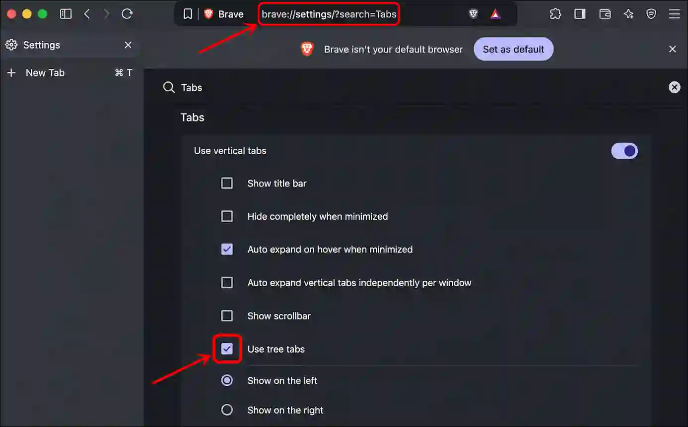 brave use tree tabs