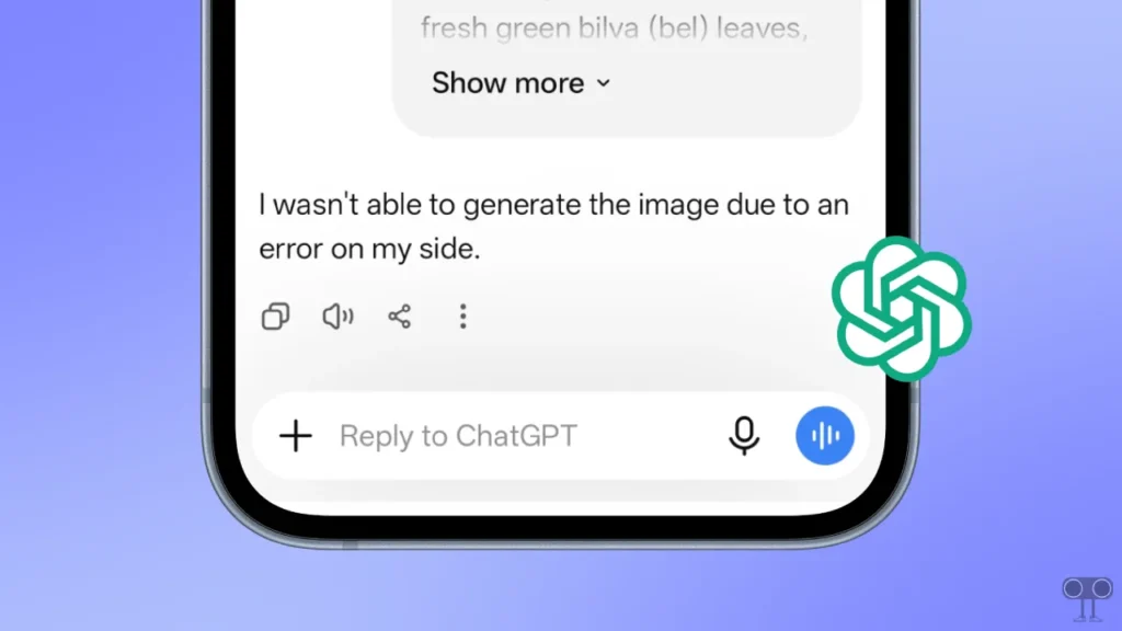 chatgpt i wasn't able to generate the image due to an error on my side