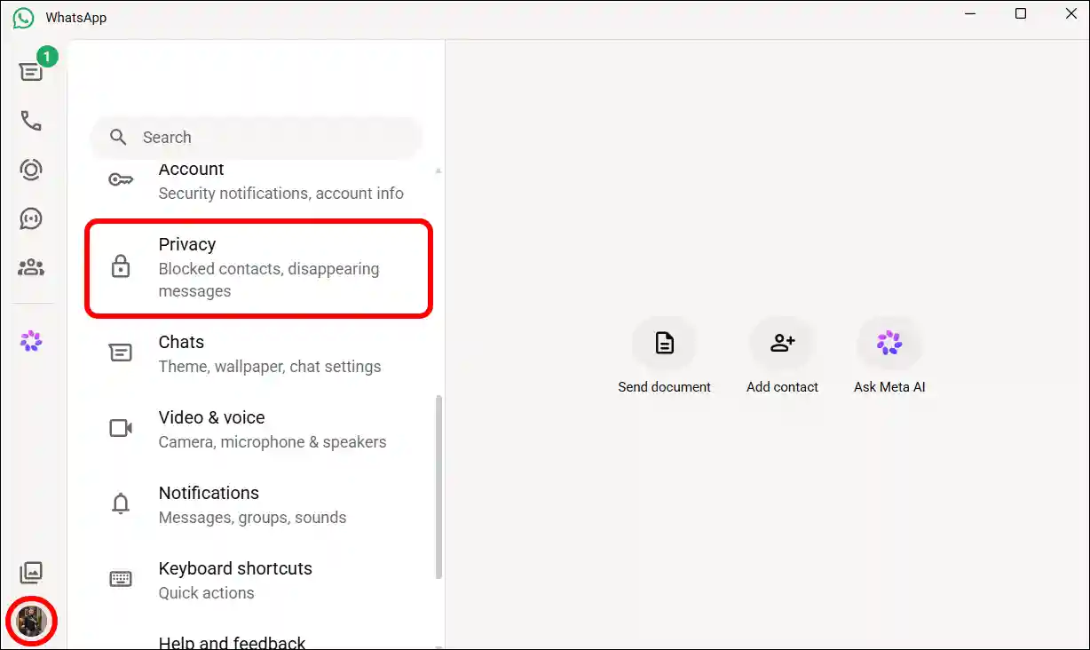 whatsapp web lock pc