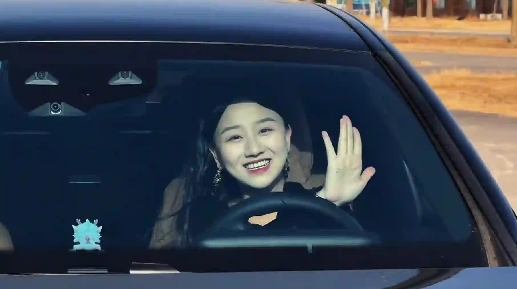 trending instagram car driving video editing prompt