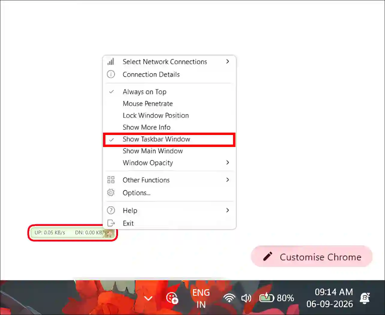 display internet speed on taskbar windows 11