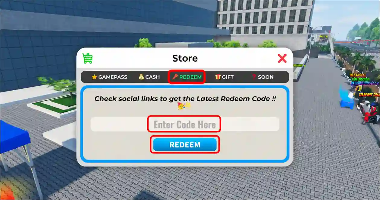 how to redeem codes in drag drive simulator
